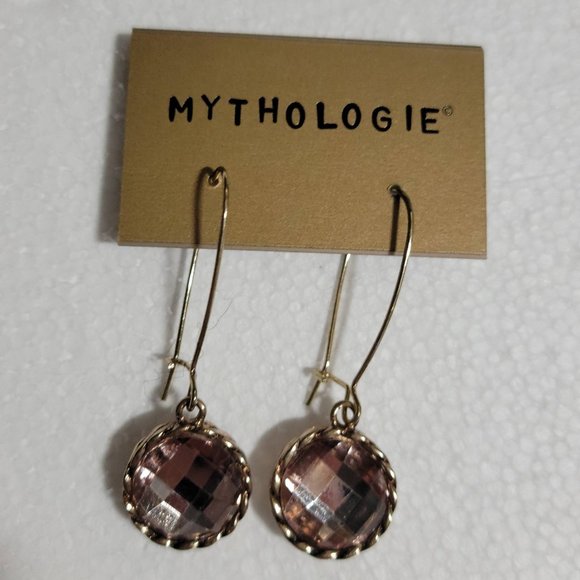 NWT Pink and Gold Mythologie Earrings - Picture 1 of 6